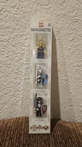 LEGO Castle Magnets: King, Hero Knight, Evil Knight - New Factory Sealed Rare