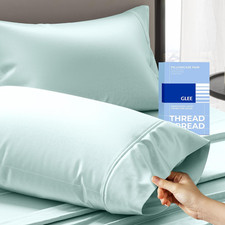 100 Cotton Pillow Cases Queen Size Set of 2 - Luxury 400 Thread Count Queen Pil