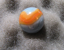 Christensen Agate Marble, Swirl, Amberina. Pre 1938 21/32"