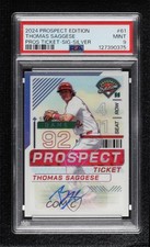 2024 Prospect Edition Silver Prizm Signatures Thomas Saggese PSA 9 MINT Auto 8d2