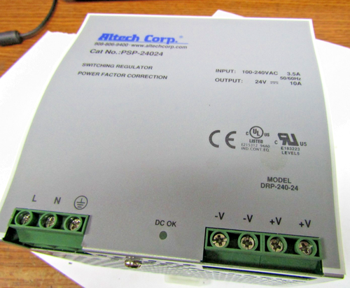 ✌️ALTECH CORP PSP-24024 SWITCHING REGULATOR POWER SUPPLY INP 100/230 OUTPUT 24V - Picture 1 of 6