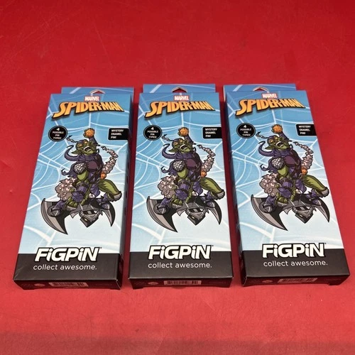 3X FiGPiN Quest: Spider-Man Villains Quest Mystery Enamel Pin Sealed In Box #IG