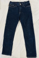 Polo Ralph Lauren Boys M Straight Dark Blue Jeans Adjustable Waist Pockets Denim