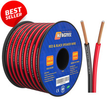 14 Gauge Speaker Wire 100ft 2 Conductor Red Black CCA 12V 24V Cable - US