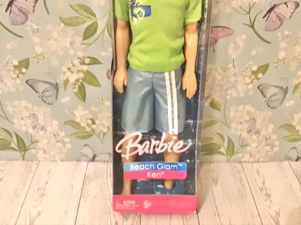 Muñeca Barbie Beach Glam Ken 2006 nueva en caja #K8387 con coche Beach Glam #L5424 Foto 4 de 4