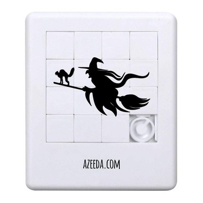 'Flying Witch With Cat On Broomstick' Sliding Puzzle (PZ00042362)
