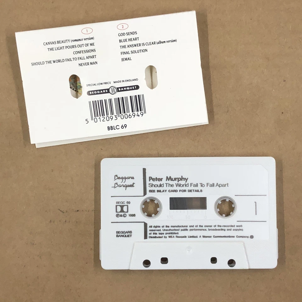 PETER MURPHY Cassette Tape Alt Rock SHOULD THE WORLD FAIL TO FALL APART BAUHAUS Foto 2 de 4