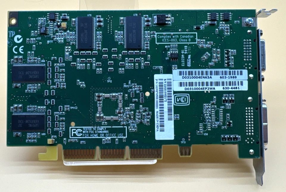 Tarjeta de video Apple Mac ATI Radeon 9000 64 MB DVI AGP 4x 630-4333 603-1989 Foto 2 de 4