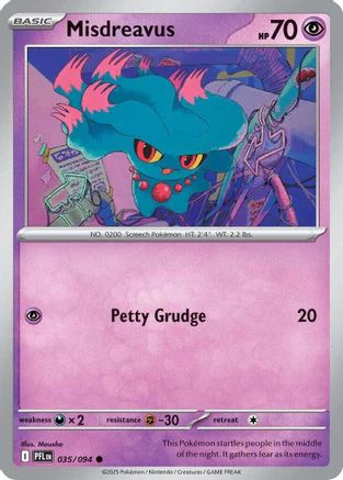 Misdreavus 35/94 Reverse Holo | Phantasmal Flames | Pokemon Card