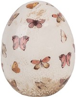 Clayre & Eef 6CE1667M Dekoration Ei Ø 10X12 Cm Beige Rosa