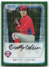 2011 Bowman Chrome #BCP162 Brody Colvin Prospects Green X-Fractors