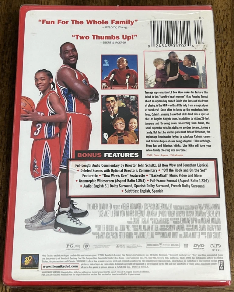 Like Mike (DVD, 2002) Lil Bow Wow - BRAND NEW SEALED - Image 2 of 3