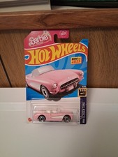 Hot Wheels 1956 Corvette Pink Barbie The Movie HW Screen Time 9/10 Chevy