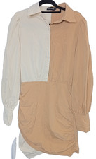 Pretty Little Thing Long Sleeve Collared Button Up Dress Size Us 6