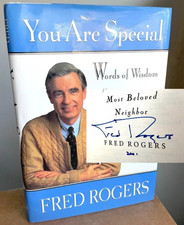 You Are Special SIGNED by Fred Rogers in 2001~Mr Rogers Pen Auto HC/DJ