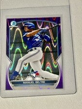 2023 Bowman Chrome Manuel Beltre 212/250 Purple Lava Wave Refractor