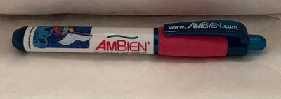 VTG  AMBIEN PENLIGHT PHARMA  ADVERTISING  DRUG REP LOGO  NEW RARE Tested-Works