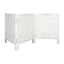 Foldable Wooden Dog Gate   3 Panel Free Standing Pet Gate for Indoor Use,
