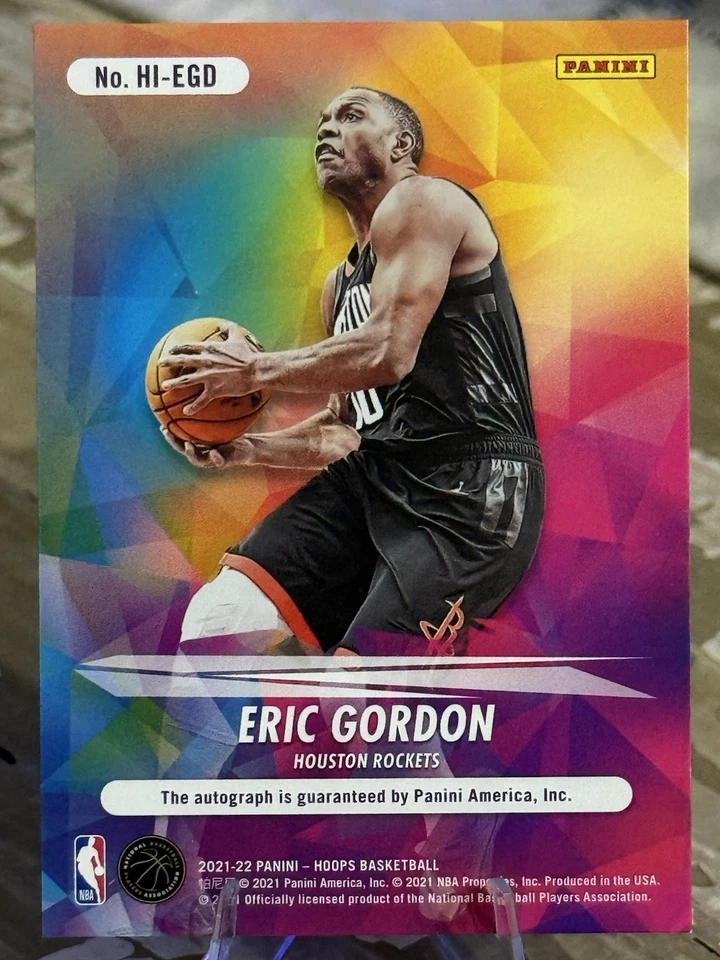 AUTO 🔥 ERIC GORDON SP 2021-22 Panini NBA Hoops Hoops Ink Holofoil Signature - Image 2 of 2