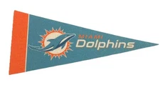 NFL Miami Dolphins  Mini Pennant 4”x9" Wall Decor Flag Football Banner