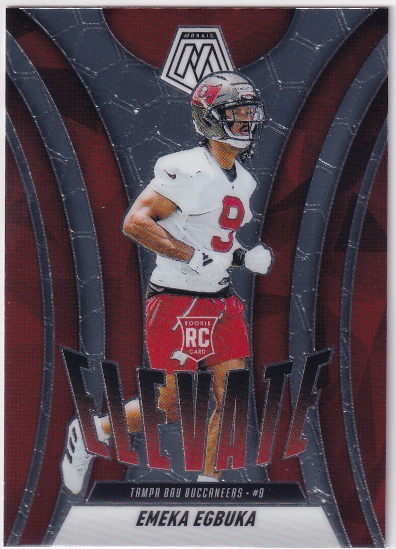 2025 MOSAIC ELEVATE RC EMEKA EGBUKA TAMPA BAY BUCCANEERS ROOKIE FOOTBALL d1573