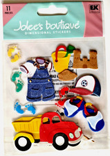 RARE Jolees Boutique Toddler Boy Scrapbooking Stickers Toys Clothes