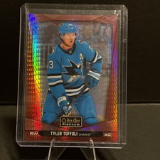 2024-25 O-Pee-Chee Platinum Tyler Toffoli #73 Red Prism 133/199 San Jose Sharks 