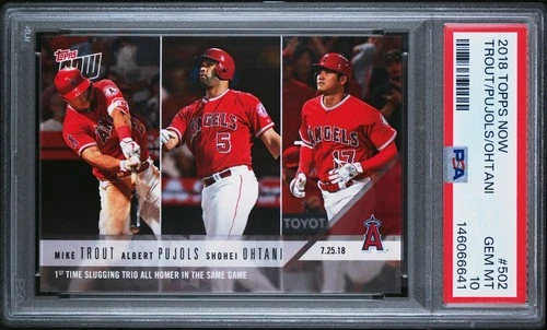 2018 Topps Now Shohei Ohtani #502 RC PSA 10 Gem Rookie Mike Trout Albert Pujols