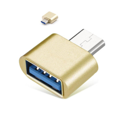 USB OTG Adapter Host Typ C USB Stecker auf USB Typ A Buchse Konverter Gold