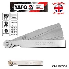 Yato Professional Feeler Gauge Metric Taper 10 Leaves 0.05-0.5mm L=100mm YT-7222