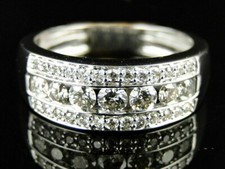0.33Ct White Round Stone Engagement Wedding Band Ring In 925 Sterling Silver
