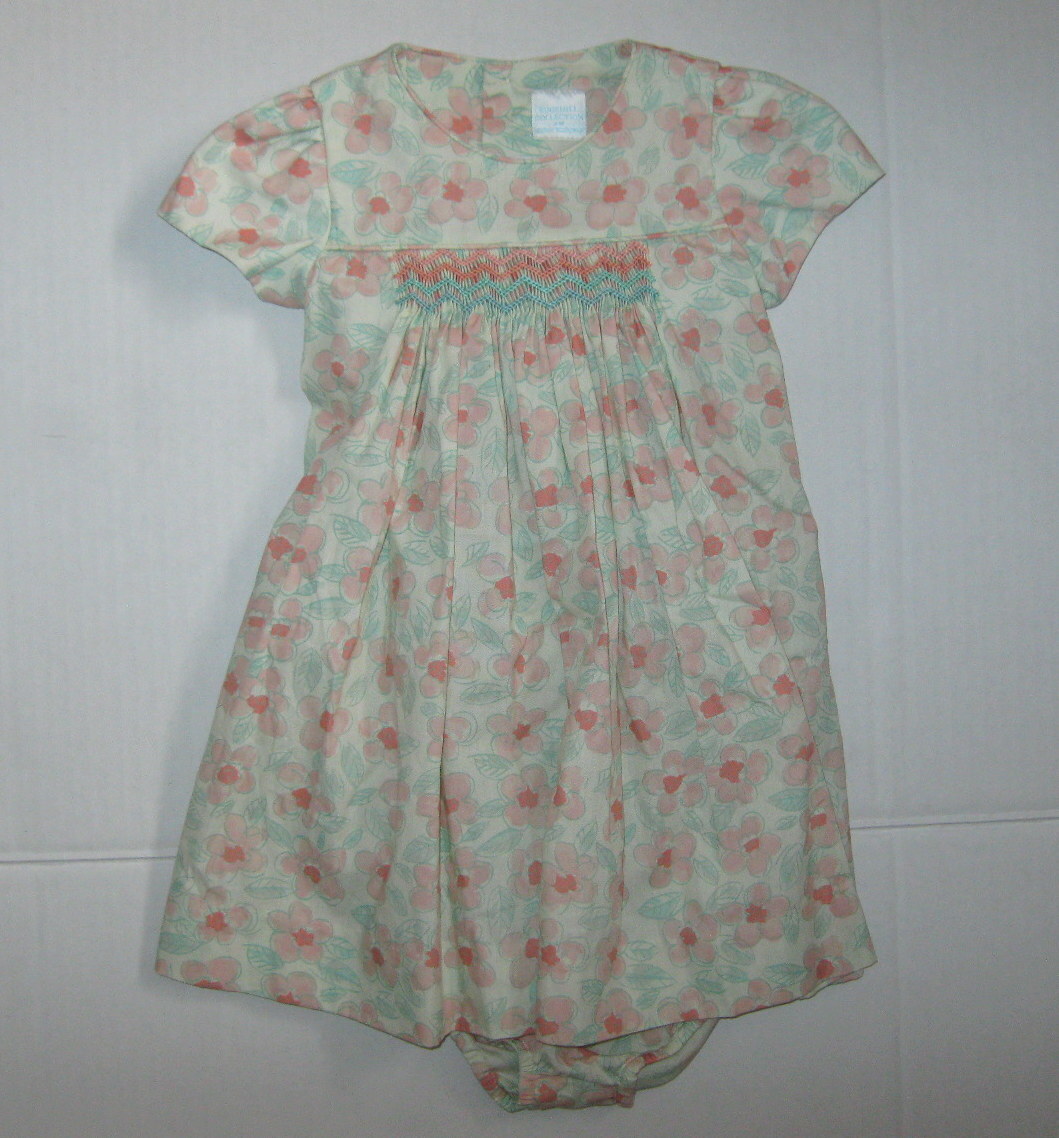New Edgehill Collection Baby Girl  Dress and Bloomer, 9 Month