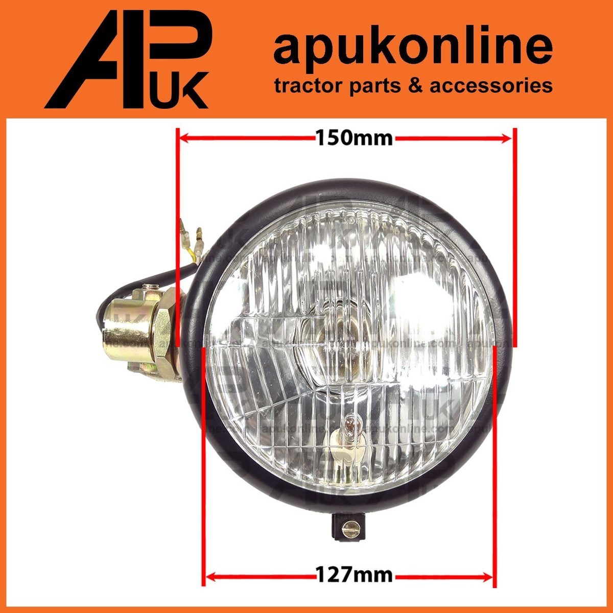 LH Round Headlight Headlamp for Deutz D4005 D4505 D5005 D5505