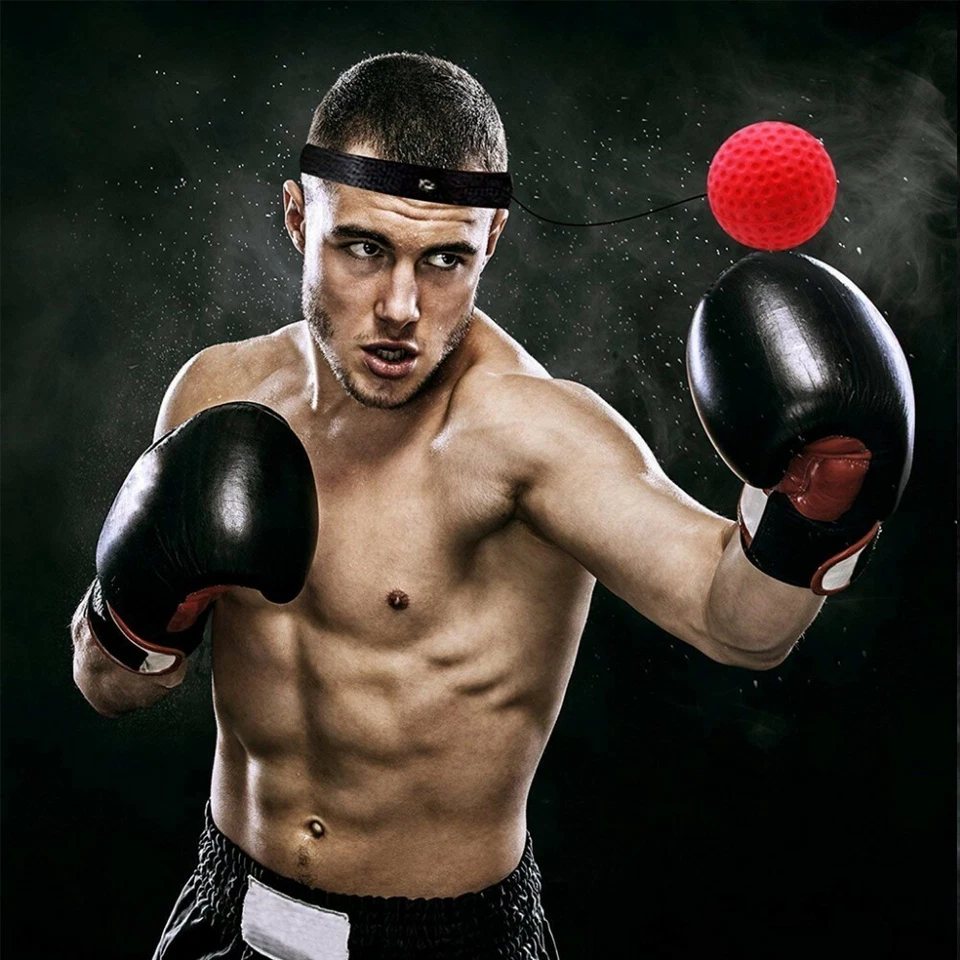 Pelota de lucha de boxeo con banda para la cabeza para entrenamiento de velocidad refleja ejercicio de perforación Foto 2 de 4