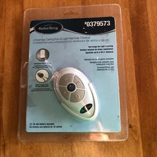 Harbor Breeze Universal Ceiling Fan & Light Wireless Remote Control #0379573