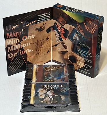 NEW Treasure Quest: Big Box (PC CD-ROM Game, 1996) COMPLETE - DISCS ARE SEALED!