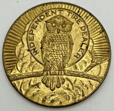 1938 Fisk Tire Time to Re-Tire Tire Dealer Advertising Token Chichopee MA