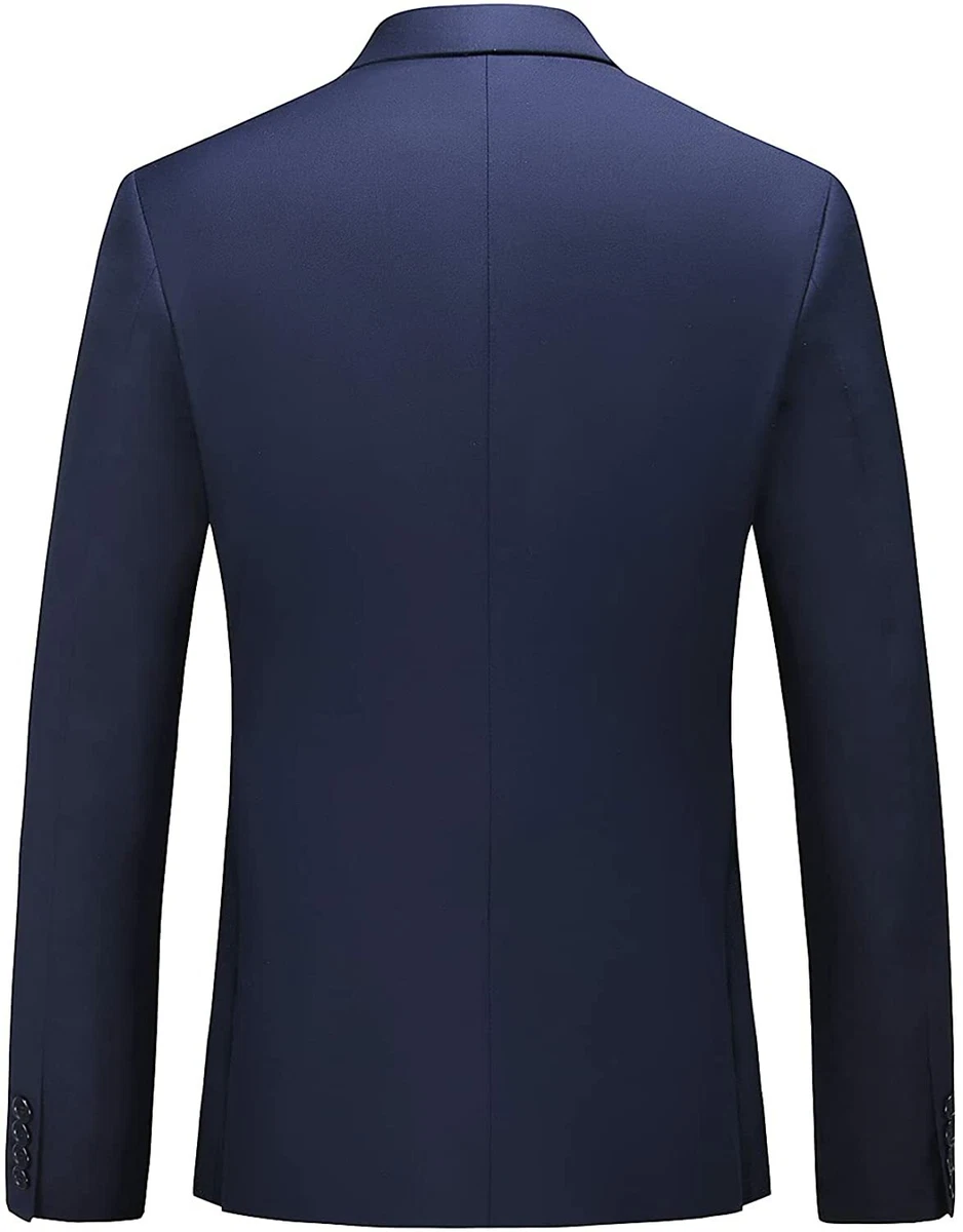 MOGU Mens Double Breasted Blazer Slim Fit Plain Color Suit Jacket | eBay