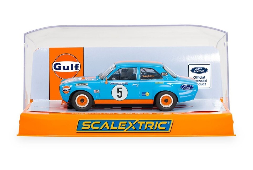 Scalextric 1:32 Ford Escort MK1 Wayne Crabtree Modified Gulf Racing Car  