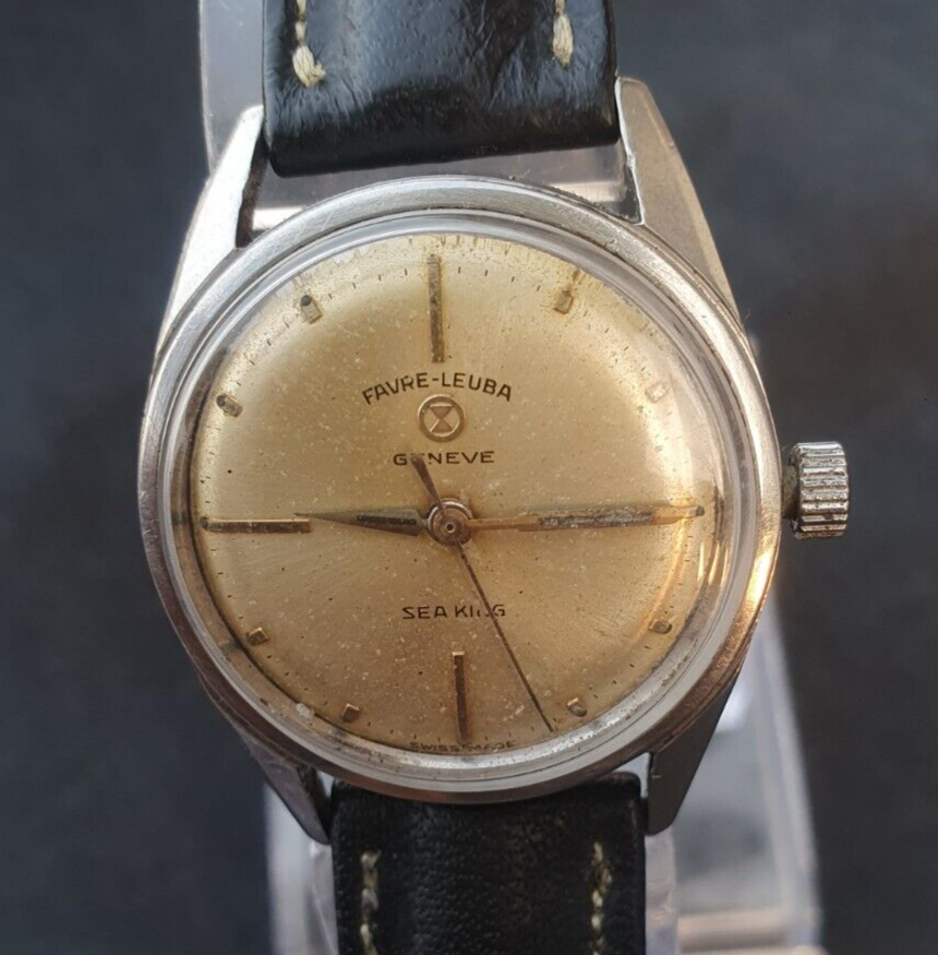Favre-Leuba Sea King Geneve Rare Vintage cal.111 1960s Swiss Made