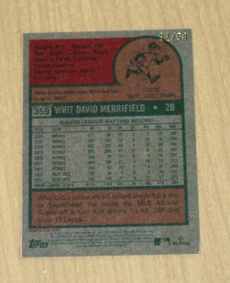 2024 Topps Heritage MINI BLACK parallel Whit Merrifield #359 32/50