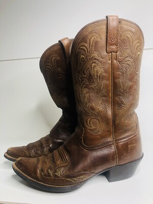 Ariat Heritage Western J-Toe Wingtip 10012891 Brown Leather