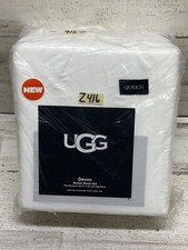 UGG Devon Queen Snow White Cooling Sheet Set 4pc New