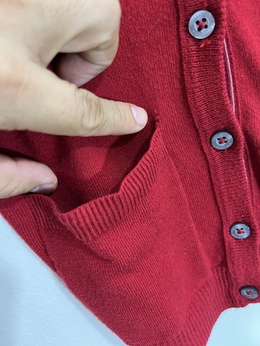 Y2K 2000s Academia V Neck Cardigan S Preppy Classic Grandpa Collegiate Soft Girl - Picture 8 of 12