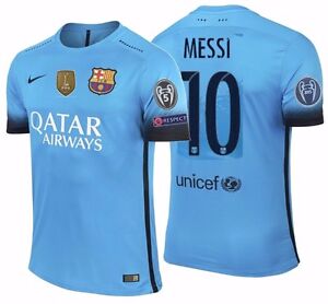 Nike Lionel Messi Fc Barcelona Authentic Champions League Third Jersey 15 16 Ebay