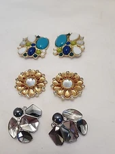 Lindsay Phillips Interchangeable Shoe Snaps Lot of 3 Pairs Rhinestones 