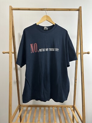 VTG NO We're Not There Yet Friend Zone Block Funny T-Shirt Size 2XL
