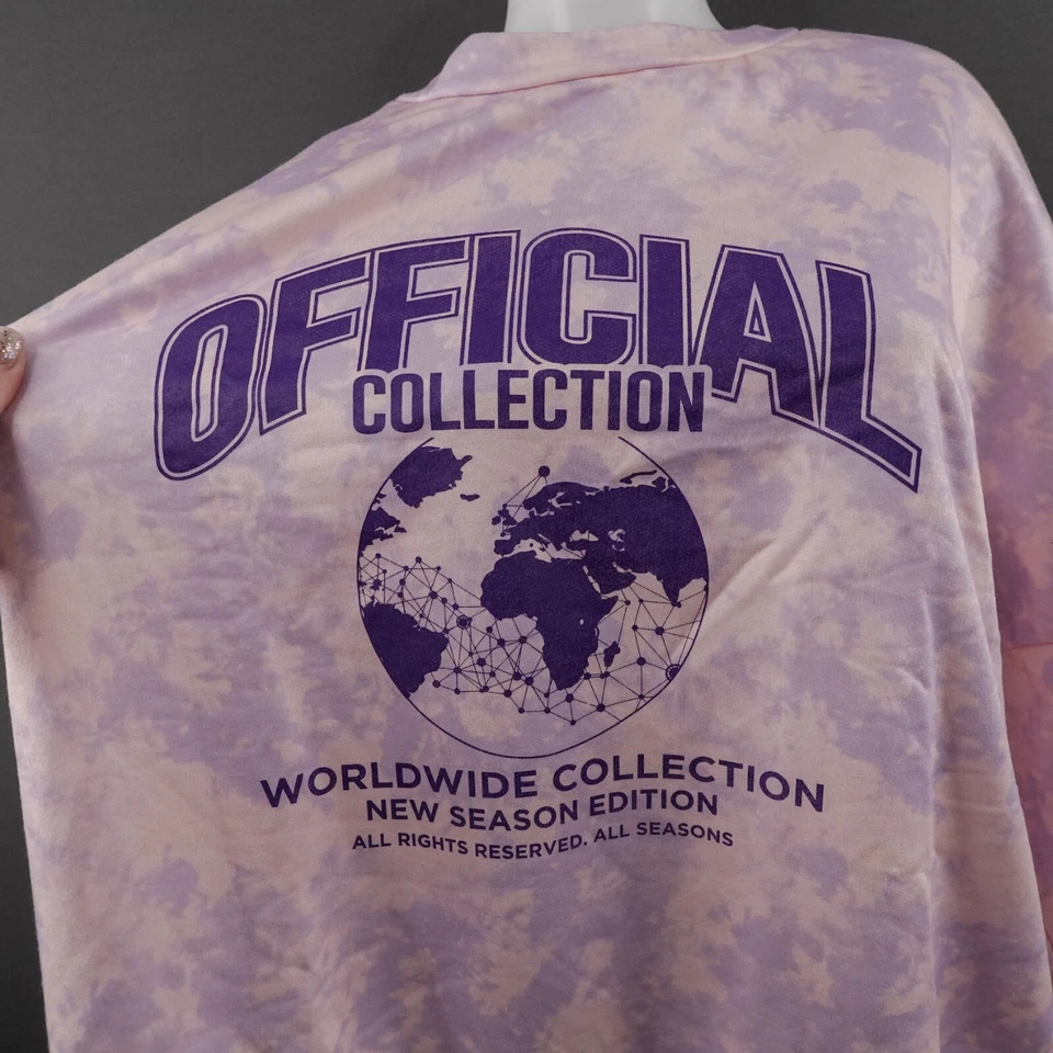 BooHoo Mujer Sudadera 20 Rosa Tie Dye Oficial Gran Tamaño Urbano Streetwear NUEVO Foto 2 de 4