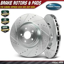 2x Front Drilled Brake Rotors for Subaru Impreza 2004 BRZ 17-20 Toyota 86 19-20