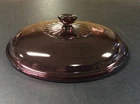 Pyrex Clear Glass with Purple Tint 624C (8) Cover/Lid (Excellent)